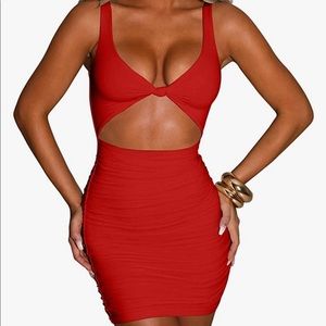 Kaximil Women's Sexy Bodycon Sleeveless Cut Out l Mini Club Party Dresses